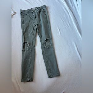 free people olive jeans